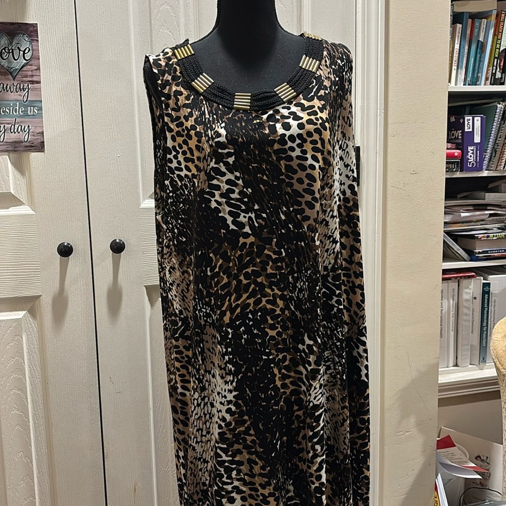 Liz Claiborne sz 1xl midi sleeveless dress